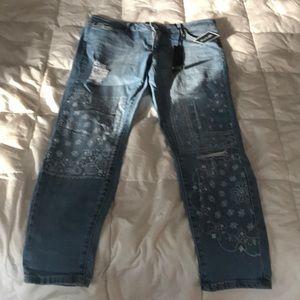 Distressed jeans, size 11
